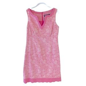Vineyard Vines Pink Paisley/Pineapple Sleeveless Dress Barbie Vibes 8